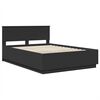 vidaXL Bedframe met hoofdeinde Zwart 150 x 200 cm Bewerkt hout