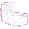 vidaXL Boxspringbed met matras Donkergrijs 100 x 200 cm Fluweel