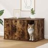 vidaXL Kattenhuis Gerookt eiken 85 x 55 x 50 cm Bewerkt hout