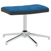 vidaXL Relaxstoel met voetenbank fluweel en PVC blauw