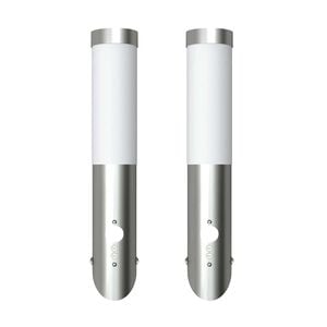 vidaXL Buitenlamp RVS Enego met sensor (2 stuks)