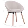 vidaXL Eetkamerstoelen 2 st stof cr&egrave;mekleurig