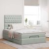 vidaXL Ottoman bed met matrassen 120x200cm fluweel lichtgrijs