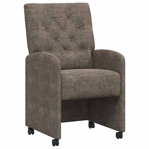 vidaXL Eetstoelen 2 pcs Donkergrijs 58 x 67 x 97 cm Faux suede leer