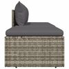 vidaXL 3-delige Loungeset met kussens poly rattan grijs