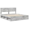 vidaXL Bedframe met hoofdeinde Beton 180 x 200 cm Massief grenenhout