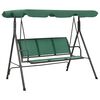 vidaXL Schommelbank 170 cm textileen en staal groen