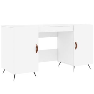 vidaXL Bureau 140x50x75 cm bewerkt hout wit