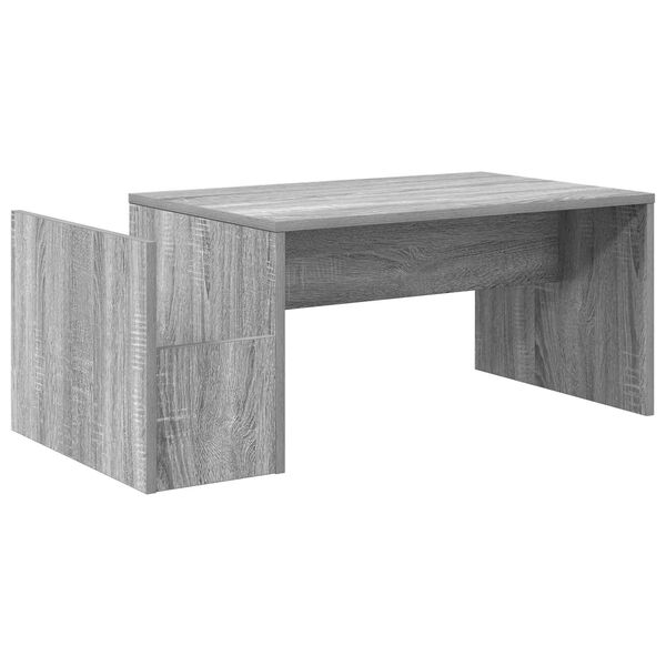 vidaXL Salontafel Grijs Sonoma 90 x 45 x 35 cm Bewerkt hout