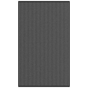 vidaXL Deurmat 90x150 cm gestreept 90x150 cm zwart en grijs