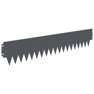 vidaXL Tuinrand 10 pcs 103 x 20 cm metaal Antracietkleurig