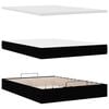 vidaXL Ottoman bed met matras 140x200cm stof zwart