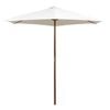vidaXL Parasol 270x270 cm houten paal cr&egrave;mewit
