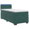 vidaXL Boxspring Bed met Matras en LED Donkergroen 80 x 200 cm fluweel