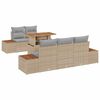 vidaXL Tuin Sofa Set 6 st Beige Poly riet