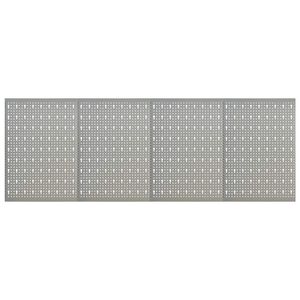 vidaXL Gaatjespanelen wandgemonteerd 4 st 40x58 cm staal
