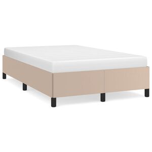 vidaXL Bedframe kunstleer cappuccinokleurig 120x200 cm