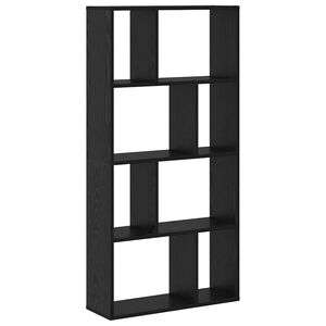 vidaXL Boekenkast 8-laags 60 x 20 x 120,5 cm Bewerkt hout Zwart Eiken