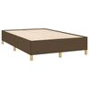 vidaXL Boxspring met matras stof donkerbruin 120x190 cm