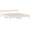 vidaXL Bed met boekenkast zonder matras grenenhout wit 180x200 cm