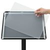 vidaXL Pedestal Posterstand Zwart a3 Aluminium en PVC