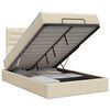 vidaXL Ottoman bed met matras Cr&egrave;mekleurig 120 x 190 cm Stof