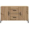 vidaXL Dressoir 100x36x60 cm bewerkt hout artisanaal eikenkleurig