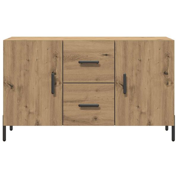 vidaXL Dressoir 100x36x60 cm bewerkt hout artisanaal eikenkleurig