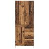 vidaXL Hoge kast met lade 2 pcs Oud Hout Geengineerd Hout en Glas