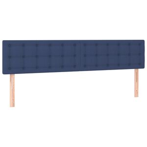 vidaXL Hoofdborden 180x5x78/88 cm stof blauw