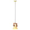vidaXL Hanglamp industrieel rond 25 W E27 19 cm messingkleurig