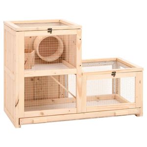 vidaXL Hamsterkooi 81x40x60 cm massief vurenhout