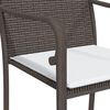 vidaXL Tuinstoelen 4 st met kussens 56x59x84 cm poly rattan bruin