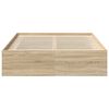 vidaXL Bedframe sonoma eikenkleurig 135x190 cm Double
