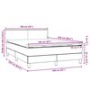 vidaXL Boxspring met matras en LED fluweel donkergrijs 160x220 cm