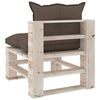 vidaXL 4-delige Loungeset met kussens pallet grenenhout