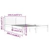 vidaXL Bedframe massief grenenhout zwart 140x200 cm