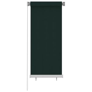 vidaXL Rolgordijn voor buiten 65(B)x140(H) cm HDPE donkergroen