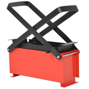 vidaXL Brikettenpers voor papier 34x14x14 cm staal zwart en rood