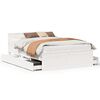 vidaXL Bedframe zonder matras met hoofdbord grenenhout wit 140x200 cm