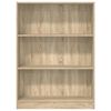 vidaXL Boekenkast 80x24x109 cm bewerkt hout sonoma eikenkleurig