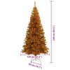 vidaXL Kerstboom met 300 LED met standaard Goud 240 cm PET