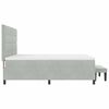 vidaXL Boxspring bed met matras Lichtgrijs 200 x 200 cm Fluweel