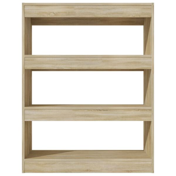 vidaXL Boekenkast/kamerscherm 80x30x103 cm bewerkt hout sonoma eiken