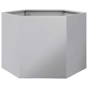vidaXL Plantenbak zeshoek 69x60x45 cm gegalvaniseerd staal