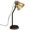vidaXL Bureaulamp 25 W E27 18x18x60 cm antiek messingkleurig
