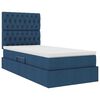 vidaXL Opslag bed met matras met matras Blauw 100 x 200 cm Polyester