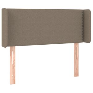 vidaXL Hoofdbord met randen 93x16x78/88 cm stof taupe
