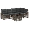 vidaXL Tuinbankenset 6 st Grijs poly rattan