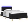 vidaXL LED Box Spring Bed met matras met LED Zwart 120 x 190 cm Stof